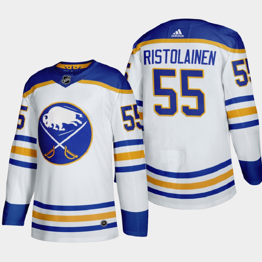 Buffalo Sabres 55 Rasmus Ristolainen Men Adidas 2020 Away Authentic Player Stitched NHL Jersey White